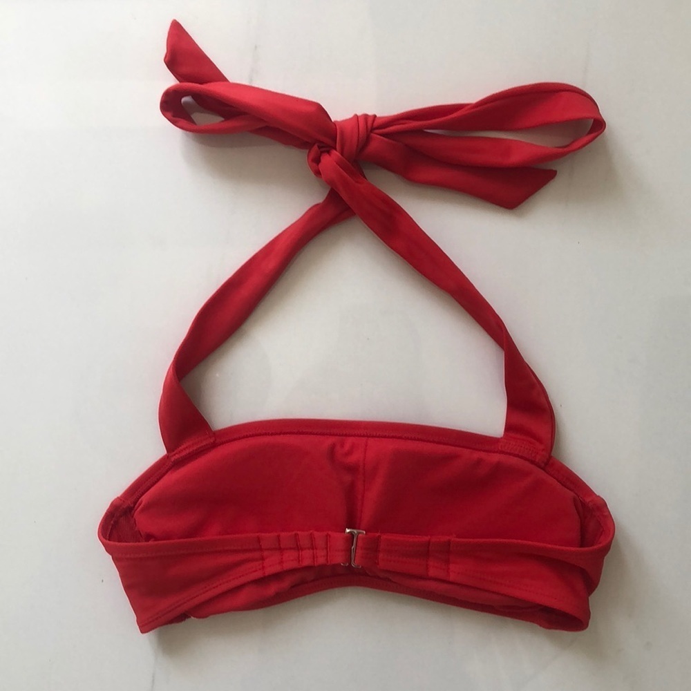 Xhilaration Red Bandeau Style Bikini Top Size S - Picture 2 of 3